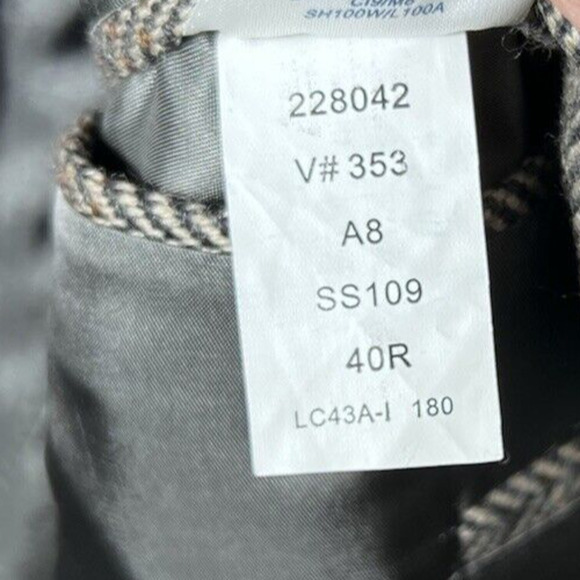 LANDS' END Men's Lambs Wool Herringbone 2 Button Sports Coat Blazer Size 40R - Picture 11 of 12